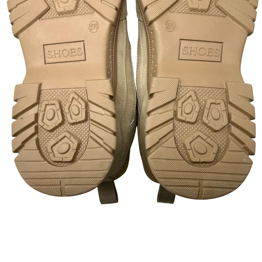 GUYISA Safety Tan Work Hiking Boots Mid Top Steel Toe GB21148-2020 Men's Sz 44